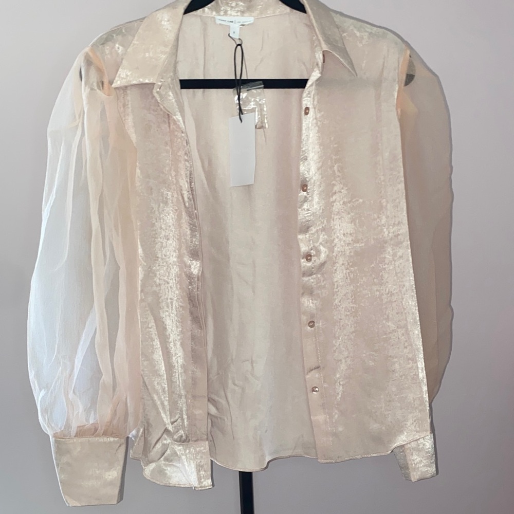 GREY LAB Shimmering Button Down Shirt